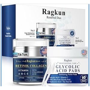 Retinol Cream for Face, Collagen Neck Creams  Renewal Duo